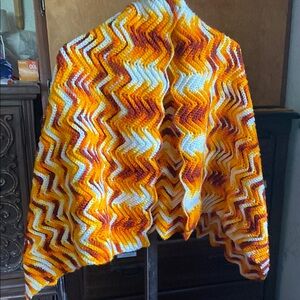Vibrant Zigzag Crochet Blanket